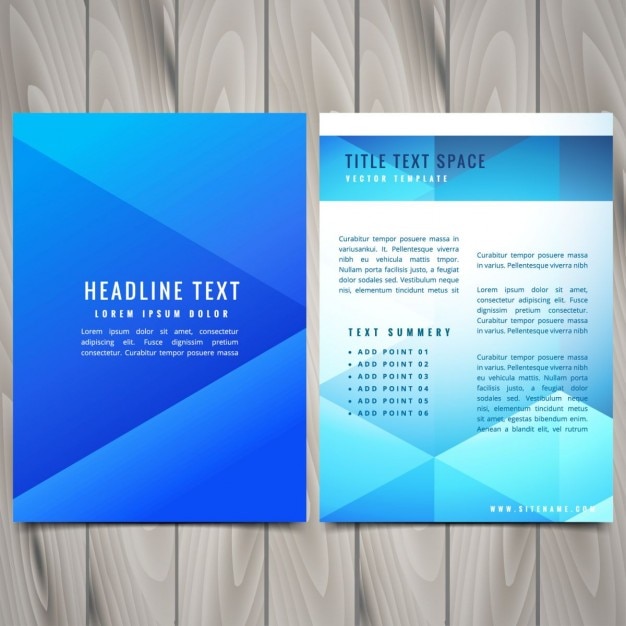 Abstract polygonal brochure flyer design template
