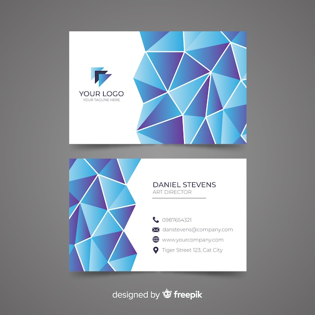 Abstract polygonal business card template