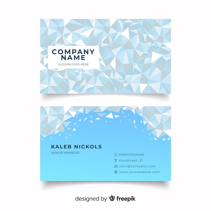 Free Vector abstract polygonal business card template