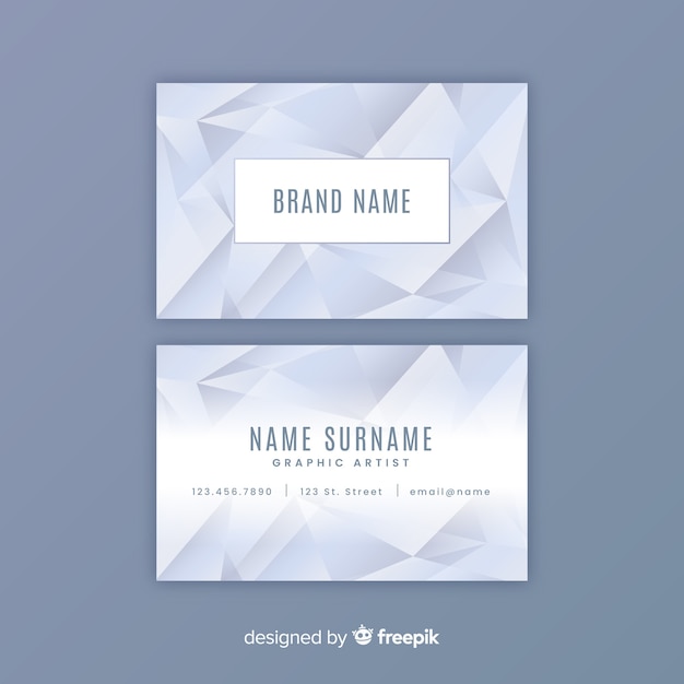 Abstract polygonal business card template