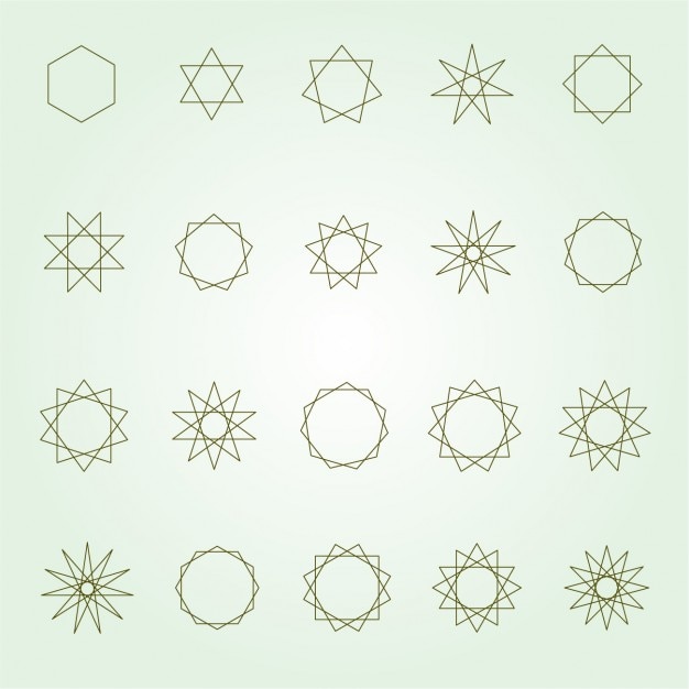 Free vector abstract polygonal icons