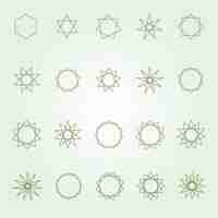 Free vector abstract polygonal icons