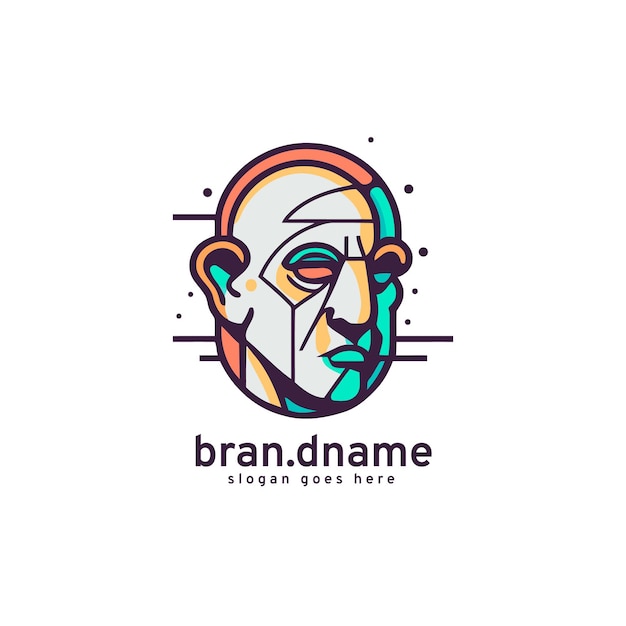 Free vector abstract portrait logo