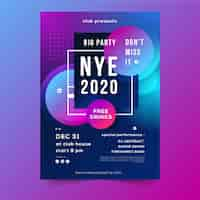 Free vector abstract poster of new year party night