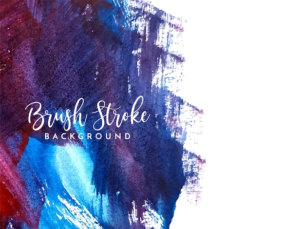 Free vector abstract purple and blue colorful brush stroke background