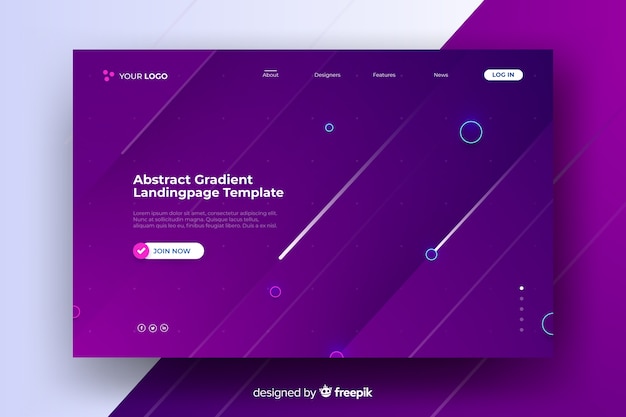 Abstract purple landing page