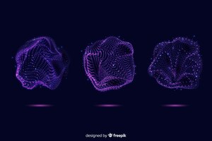 Абстрактная фиолетовая коллекция формы частиц