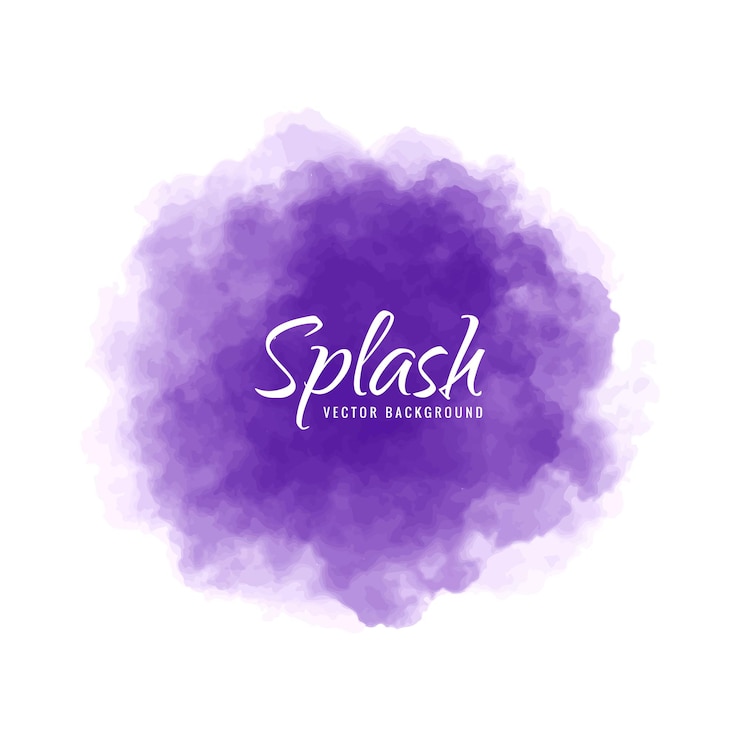 Free Vector abstract purple splash watercolor background