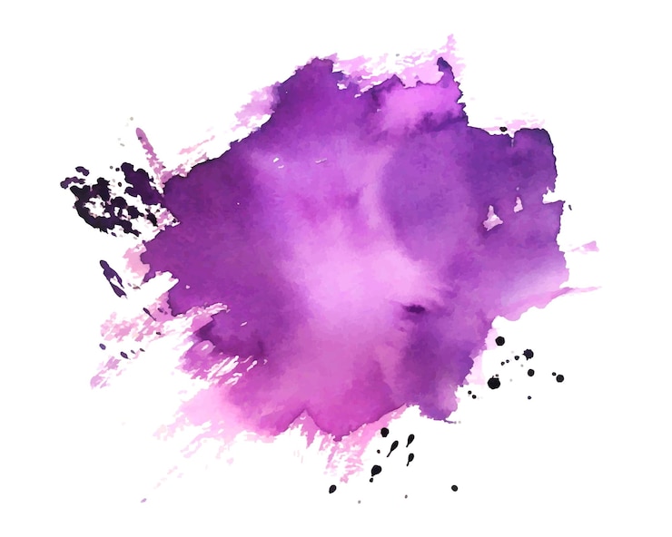 Free Vector abstract purple watercolor ink spot texture background