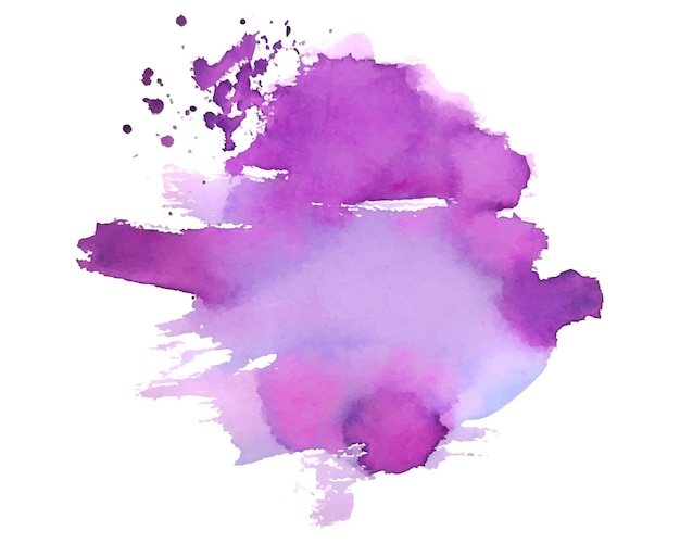 Free vector abstract purple watercolor splatter stain texture background