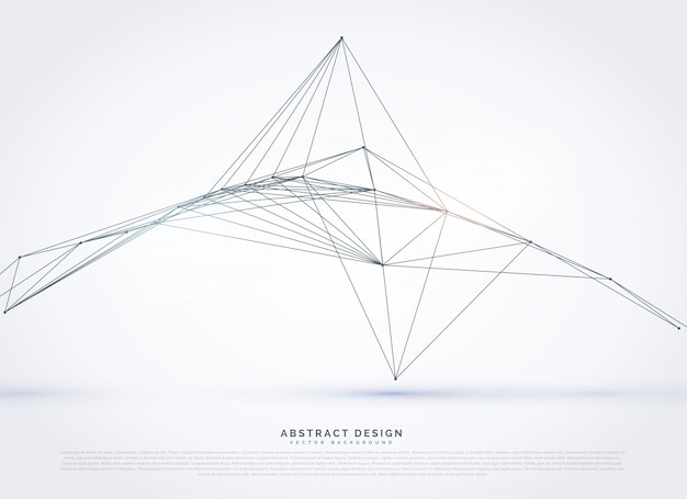 Free vector abstract pyramide wireframe background