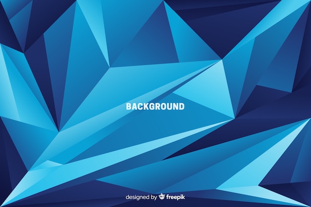 Abstract pyramids on blue shades background