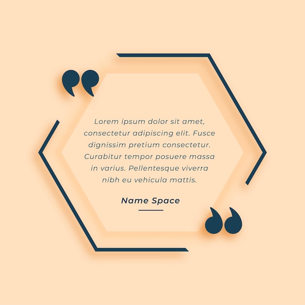 Free vector abstract quote frame templates for remark or content text