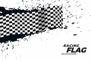 Free vector abstract racing flag grunge background