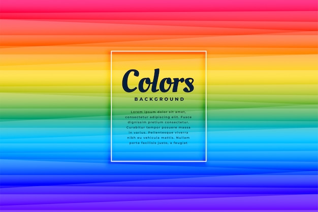 抽象的な虹色の鮮やかな線背景デザイン