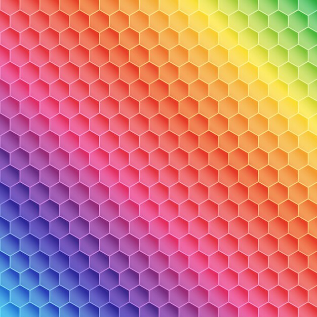 Abstract rainbow themed pattern design 