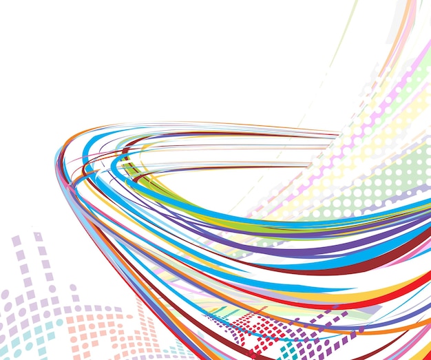 Free vector abstract rainbow wave line with space of your text vector illustration