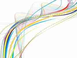 Free vector abstract rainbow wave line with space of your text vector illustration