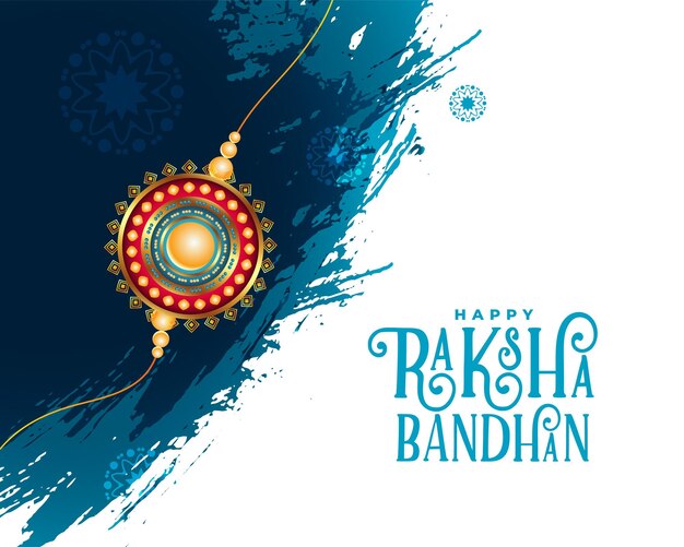 Free vector abstract raksha bandhan watercolor festival background