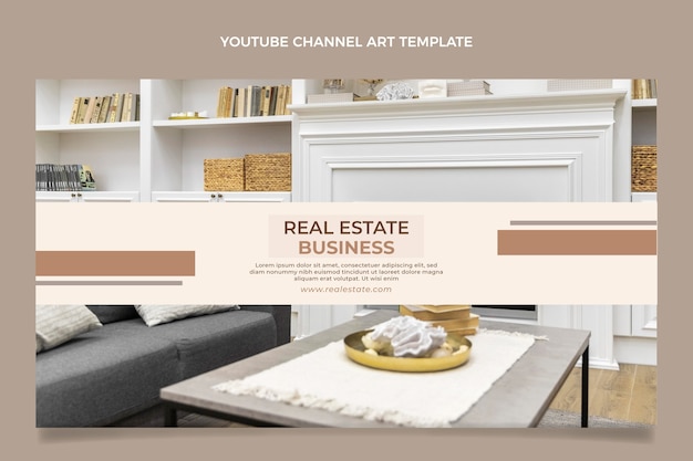 Abstract real estate youtube channel art