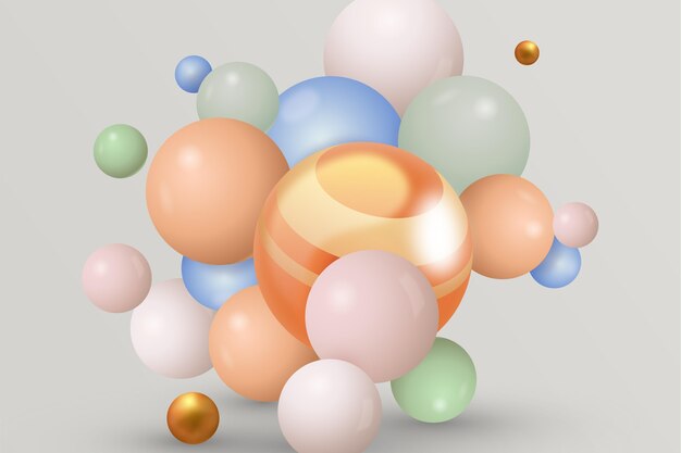 Abstract realistic spheres background