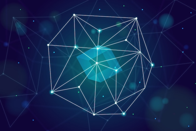 abstract realistic technology particle background