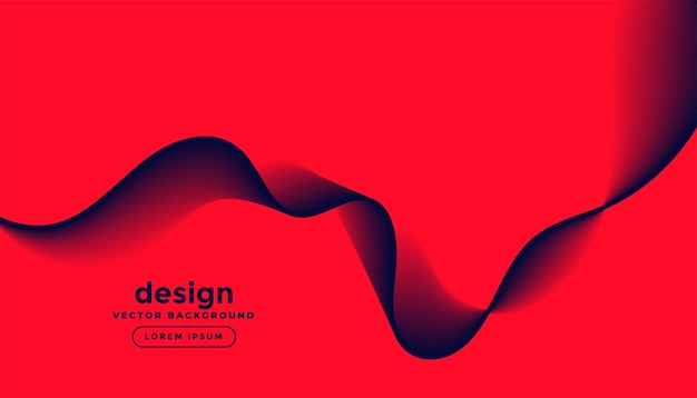 Free vector abstract red background with black duotone wave effect