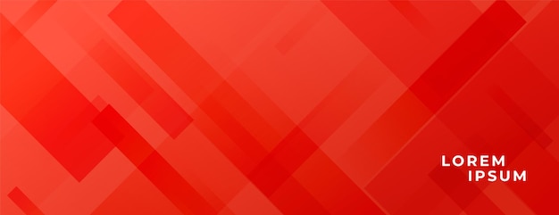 Free Vector abstract red banner with diagonal lines