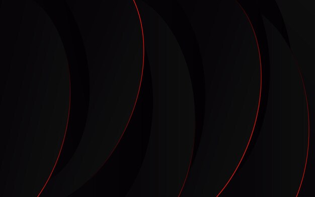 Abstract Red Circle on black background technology