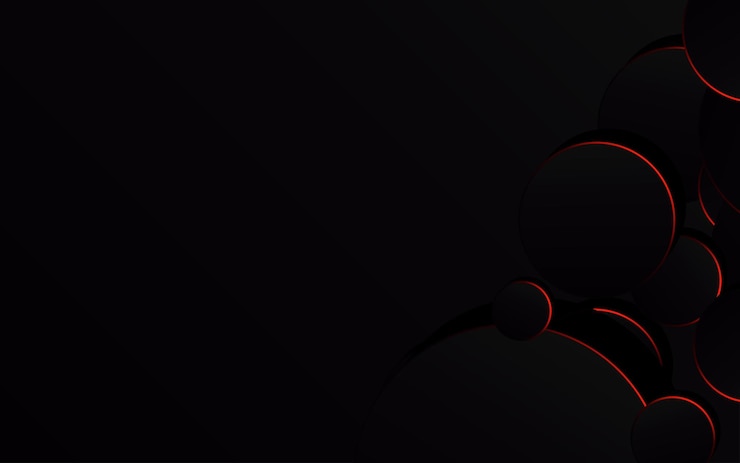 Free Vector abstract red circle on black background technology