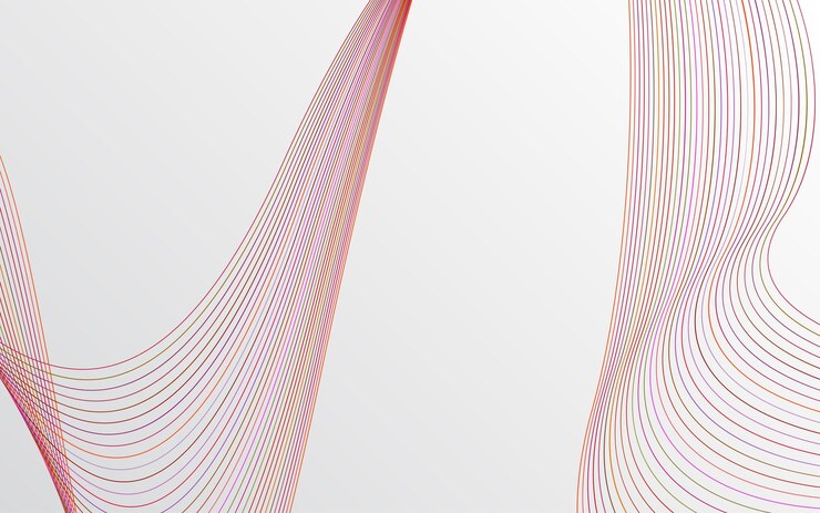 Free Vector abstract red color technology line wave background