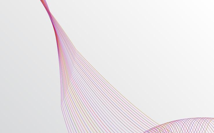 Free Vector abstract red color technology line wave background