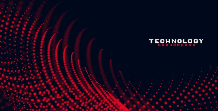 Free Vector abstract red flowing particles background