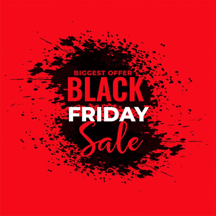 मुफ़्त वेक्टर abstract red grunge black friday sale background