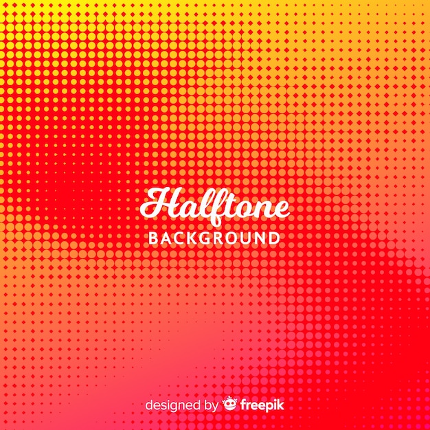 Free vector abstract red halftone background