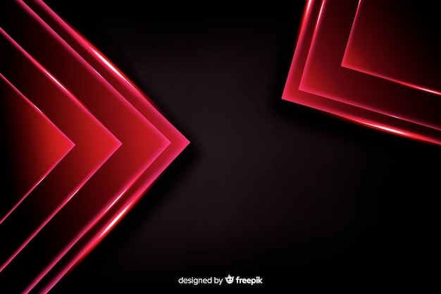 Free vector abstract red lights shapes background