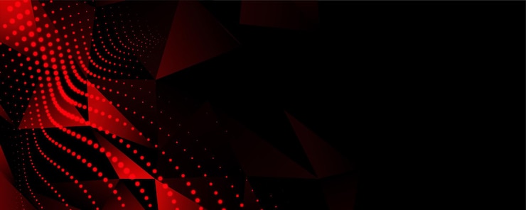 Free Vector abstract red low poly particles on black background