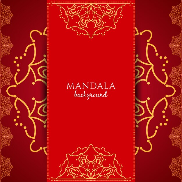 Abstract red luxury mandala background
