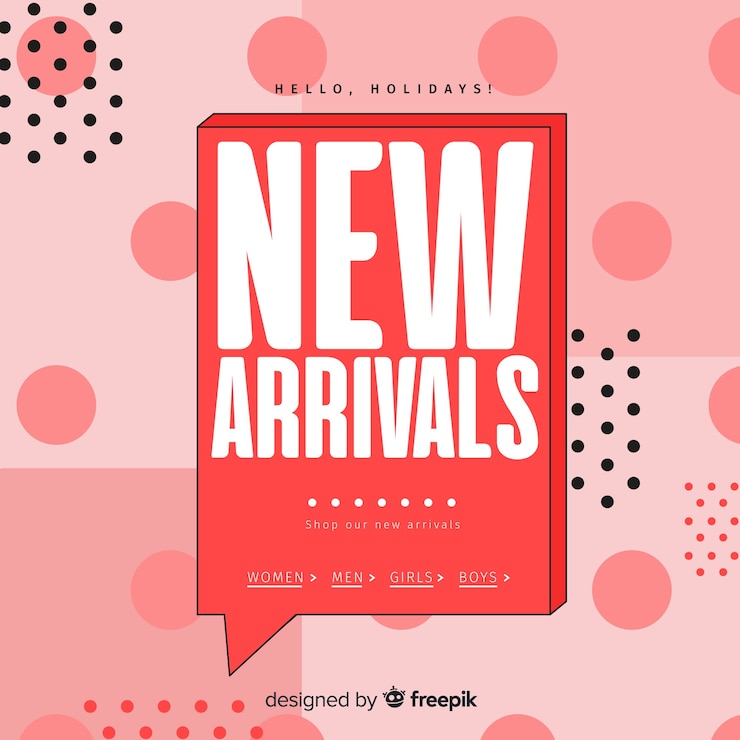 Free Vector abstract red new arrival background