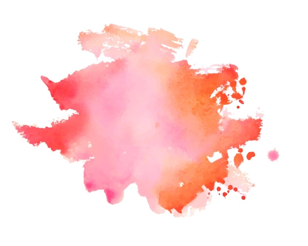 Free vector abstract red and orange watercolor ink blot texture background