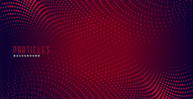 Abstract red particles digital dots background