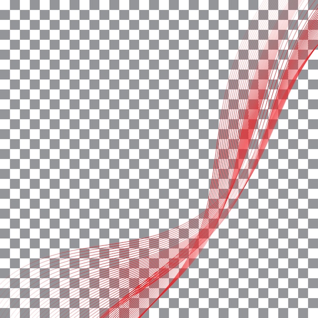 Abstract red ribbon shape
