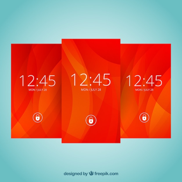 Free vector abstract red wallpapers for mobile