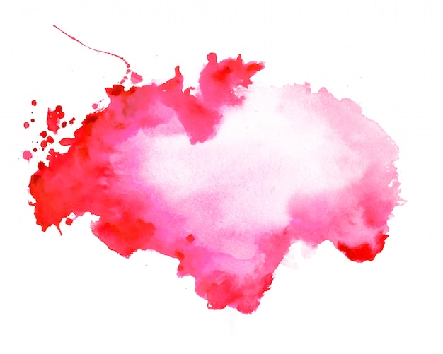 Abstract red watercolor stain texture background