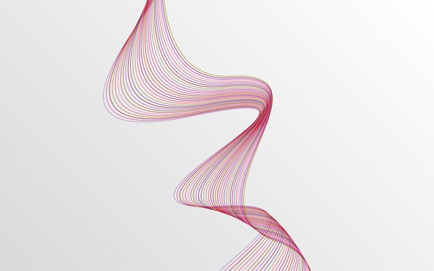 abstract red wavy lines background