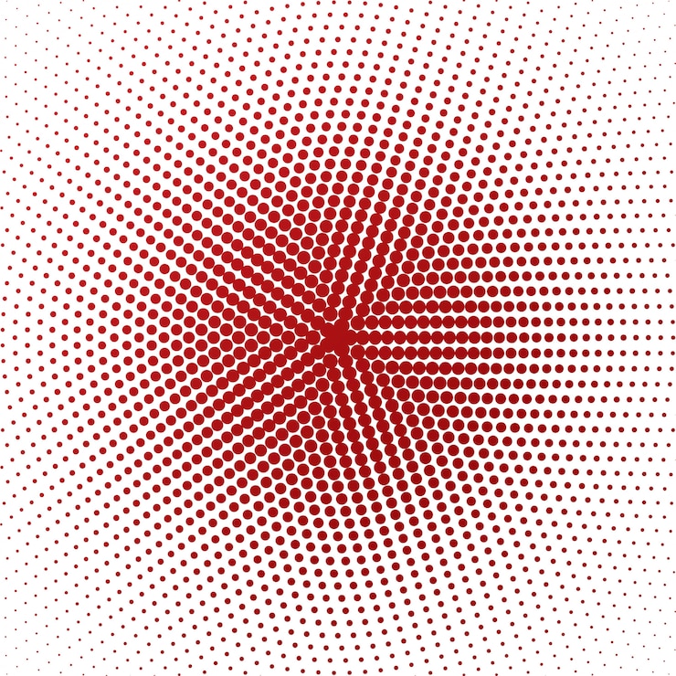 Free Vector abstract red and white halftone background