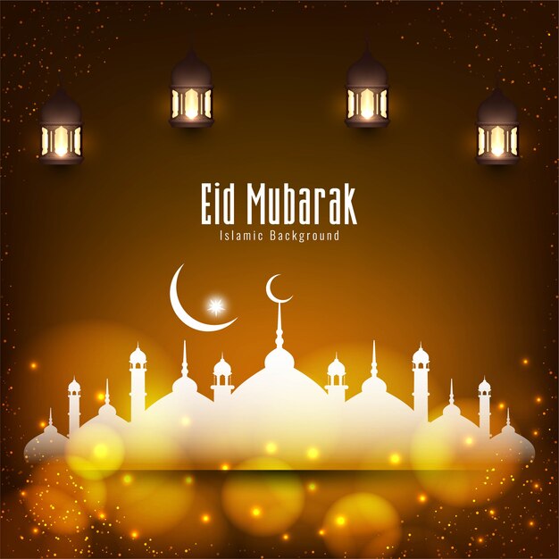 Abstract Religious Eid Mubarak festival background