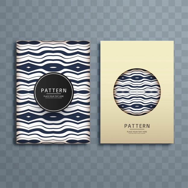 abstract retro pattern brochure design