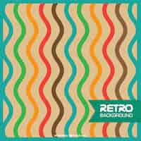 Free vector abstract retro wavy lines