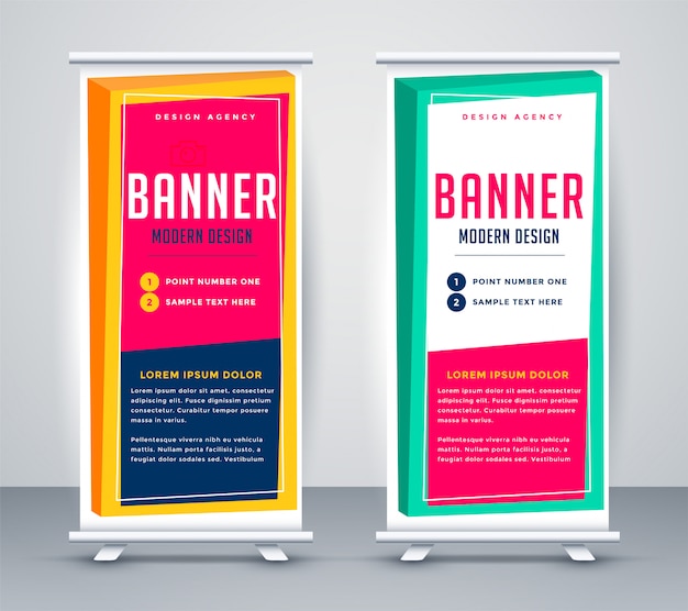 Abstract rollup business presentation banner